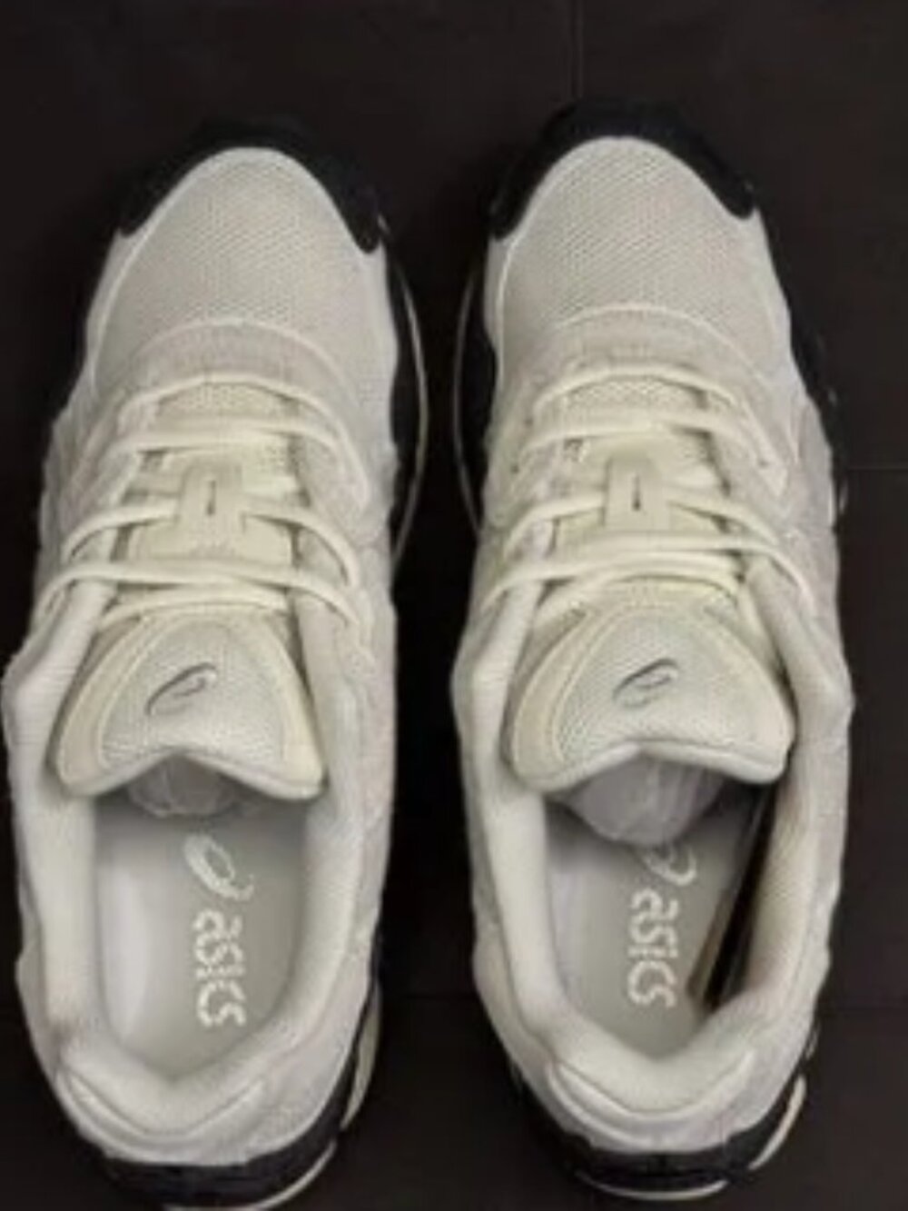 ASICS Cream / Black Running Sneakers